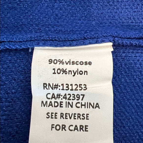 Pink Martini “Moira”‎ Royal Blue Open Face Cardigan Sweater Size M NWT - Picture 12 of 12